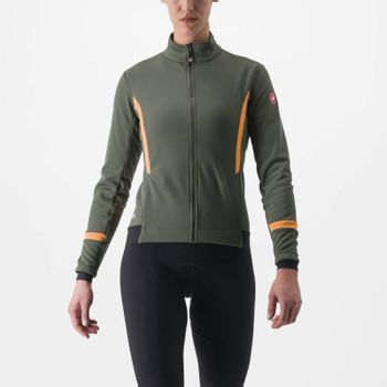 Castelli Dinamica 2 Jacket - S - Military Green/Melon