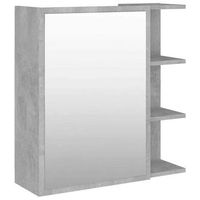 armario espejo bano contrachapada gris hormigon 625x205x64 cm vidaxl