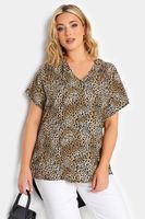 yours blusa marron leopardo mujer curvy y tallas grandes yours