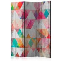 biombo - rainbow triangles 135x172 cm