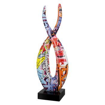 Casablanca By Gilde Estatuilla Escultura Decorativa Flame Street Art H. 36 Cm