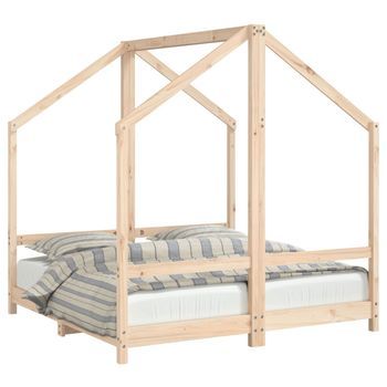 Estructura De Cama Deniños Madera Maciza De Pino 2x(70x140) Cm Vidaxl