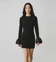 rotate para mujer 116160100 vestido rositana negro 34 casual fiesta manga larga poliester reciclado