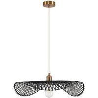 lampara de techo de bambu - lampara colgante diseno boho bali - bahati negro