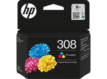 Cartucho de tinta - HP 308 tricolor, UL ECOLOGO®, Planet Partners, Tricolor