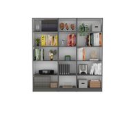 set de estanteria de oficina home de 3 piezas en melamina con estantes  1806 cm  x 1706 cm  x 299 cm   multicolor