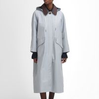 barbour x the edit by alexa chung natalie waxed trench coat - uk 12