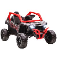 aiyaplay coche electrico infantil utv para ninos 12v con licencia kawasaki teryx krx 1000 control remoto suspension trasera rojo   aosom espana