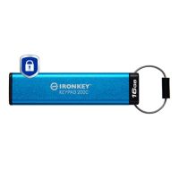 unidad flash usb kingston ironkey keypad 200c 16gb usb-c cifrada ip68 azul