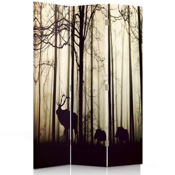 Biombo Stag Silhouette - Separador De Ambientes Cm. 110x150 (3 Paneles)