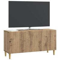 mueble de tv  mueble de salon  gabinete de tv roble artesanal 99 x 345 x 50 cm
