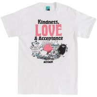 moomin camiseta kindness love and acceptance para mujer
