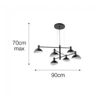 lampara colgante artistika 6 luces