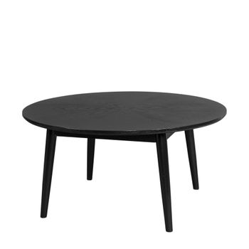 Mesa de centro redonda de madera negra