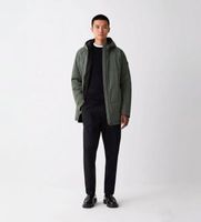 colmar para hombre 1129 chaqueta larga elastica verde 46 casual poliester