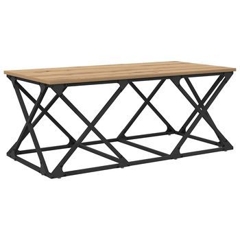 Mesa De Café | Mesa De Centro Roble Artesanal 100 X 49 X 40 Cm
