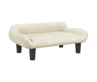 sofa infantil - sofa para ninos de terciopelo crema 70x40x24 cm