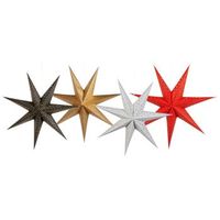 decoracion navidena colgante led de interior 4 estrellas de papel hechas a mano multicolor kamet