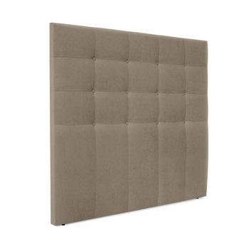 Cabecero De Tela Aqualine Capitoné Hasta El Suelo 160x120cm Camas 150/160 - Tierra
