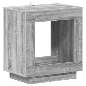 Mesa Lateral Gris Sonoma 60 X 40 X 65 Cm Madera De Ingeniería Vidaxl