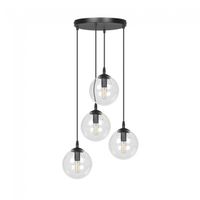lampara colgante sagan transparente 4 luces