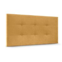 cabecero de tela aqualine capitone 90x60cm camas 8090 - mostaza