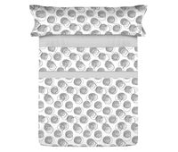 juego sabanas microfibra verano clion gris cama 105cm donegal collections
