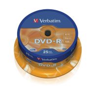 dvd-r verbatim 43667 47gb 16x spindle 25 discos alta compatibilidad y fiabilidad