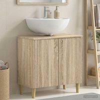 vidaxl mueble de lavabo para bano arnhem roble sonoma