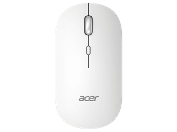 Ratón inalámbrico - Acer AMR130 RF2.4G / BT5.2, Bluetooth, 1600 DPI, Ambidiestro, Windows-Mac, Blanco