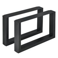 set de 2 x patas de mesa de centro makers - acero - 64 x 40 cm - negro encasa