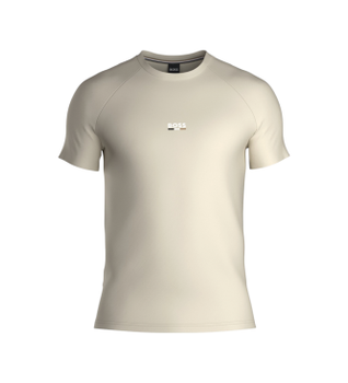 BOSS para hombre. 50517970 Camiseta RN Slim Fit blanco roto (XL), Casual, Manga corta, Algodón Orgánico