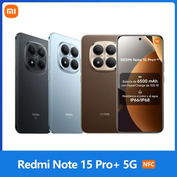 Xiaomi Redmi Note 15 Pro Plus 5G, NFC, 12 512GB, Pantalla AMOLED 1.5K de 6.83 pulgadas, 120 Hz, Cámara de 200 MP, Batería de 6500 mAh, IP68