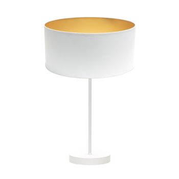 Sobremesa alto anuska 1xe27 blanco/blanco-oro 62x30x30 cm