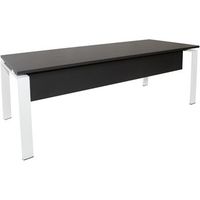 mesa-escritorio con faldon estructura metalica abierta blanco 200x80 cm gris ofilike
