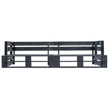 Sofá De Jardín De Palets De 2 Plazas | Sofá De Exterior Madera Negro