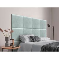 dhome cabecero tapizado para camas de 150cm compuesto de paneles autoadhesivos intercambiables de pana premium cama lujo dormitorio acolchado verde