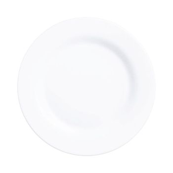Set 6 platos llanos vidrio blanco 24 cm