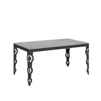 mesa extensible 90x160420 cm karamay evolution cemento estructura antracita
