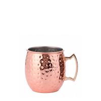taza cobre martillado con asa