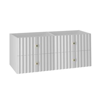 Mueble bajo lavabo 120cm paneles de melamina y de mdf blanco