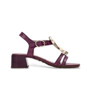 hispanitas para mujer hv264836 sandalias tulipan rojo 36 piel 3 a 5cm hebilla casual burdeos