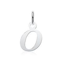 colgante de plata 925 letra o