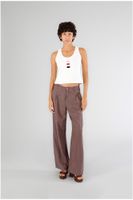 camiseta de tirantes escotada con parche butter