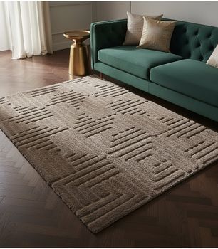 Limba 13005 - Alfombra Pelo Suave - Efecto 3D - Marrón