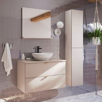 Conjunto de muebles con lavabo paneles de melamina y de mdf cachemira
