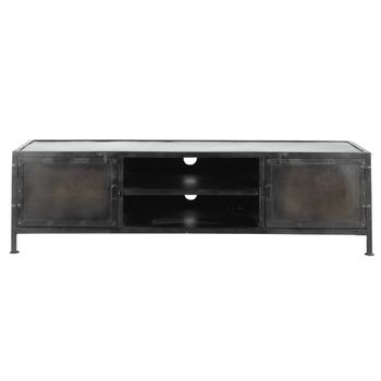 Mueble de TV industrial de metal negro 150 cm