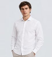 harmont  blaine para hombre cnr001012523i camisa popeline stretch tin l blanco algodon clasico manga larga