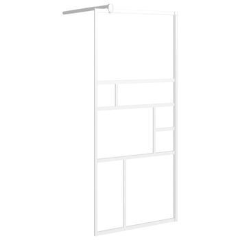 Mampara De Ducha Accesible Vidrio Esg Blanco 90x195 Cm Vidaxl