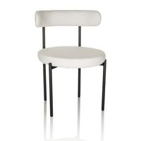 silla de salon  silla de comedor tedio tela boucle blanco hjh office